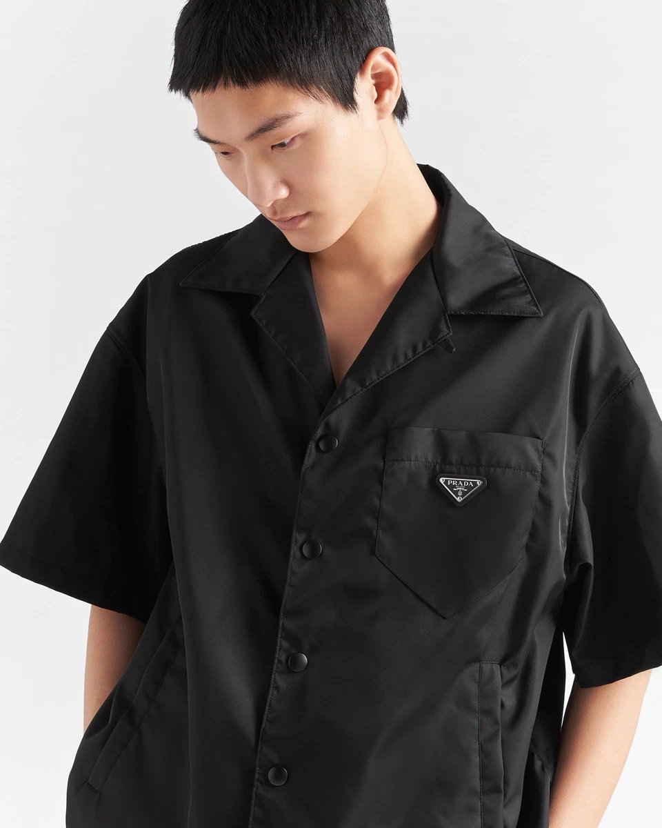 PRADA Short Sleeve Button-Up Casual Button-Down Shirts for Men for