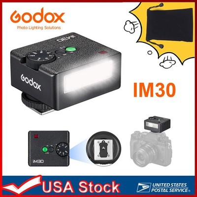 Godox iM30 Mini Flash Camera Flash GN15 +Mini light for Canon Sony fuji nikon