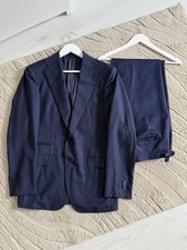 Suitsupply Lazio Wool Men  s Two Botton Navy Suit Blazer / Pants Size 50