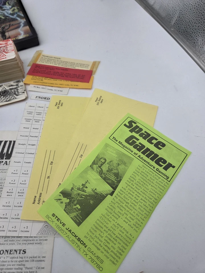 Illuminati By Steve Jackson Game w/ Expansion Sets 1,2,3 Rare Vintage Conspiracy - Image 4 of 4