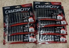 LOT OF 7 Packs Of Rapala Crush City Customs 3” NED BLT  BLACK BLUE FLAKE