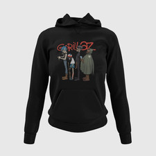 Gorillaz Cartoon Band Lineup Hoodie Alternative Rock Streetwear Graphic Unisex