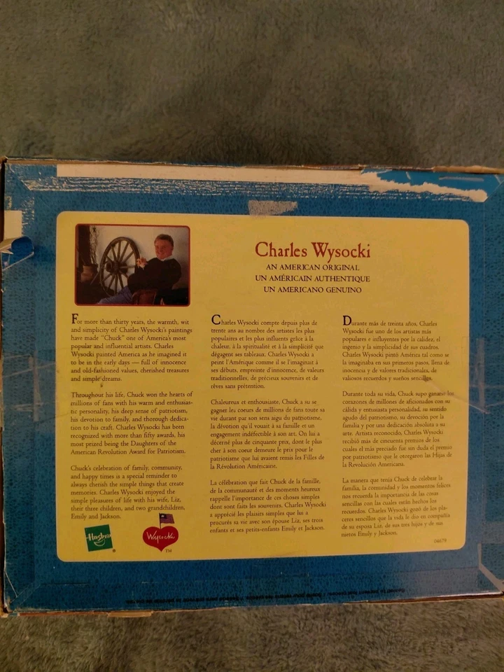 MB/Hasbro Charles Wysocki 1000 Piece Puzzle Future Baseball Player Or Violinist - Image 2 of 4