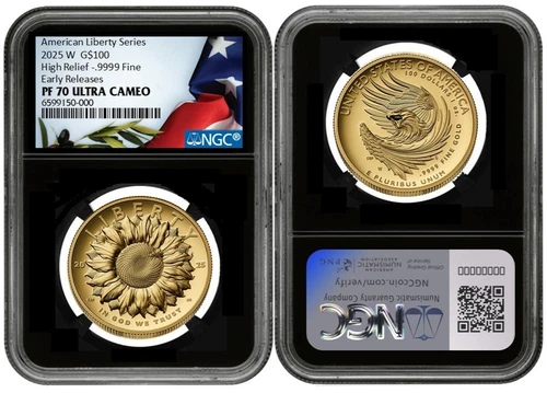 2025 W Gold American Liberty $100 NGC PF70 UC Early Releases W/OGP Core black