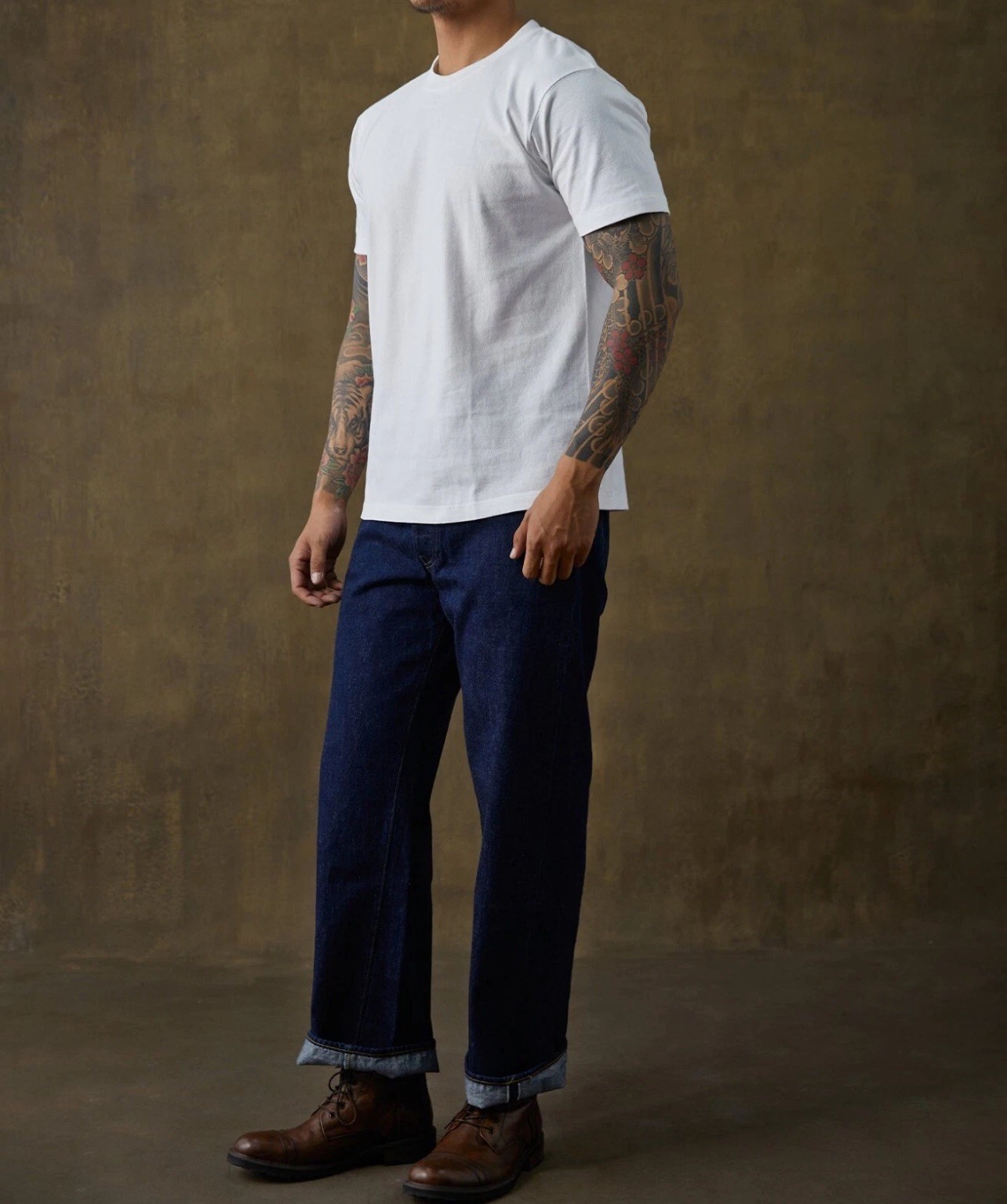 Bronson Non Stock Tubular T-Shirt L 💯% cotton LOT OF 3 Brown, Beige, White