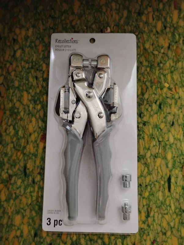 Recollections Eyelet Setter 3-Piece Punch Set Metal/Plastic Silver Gray