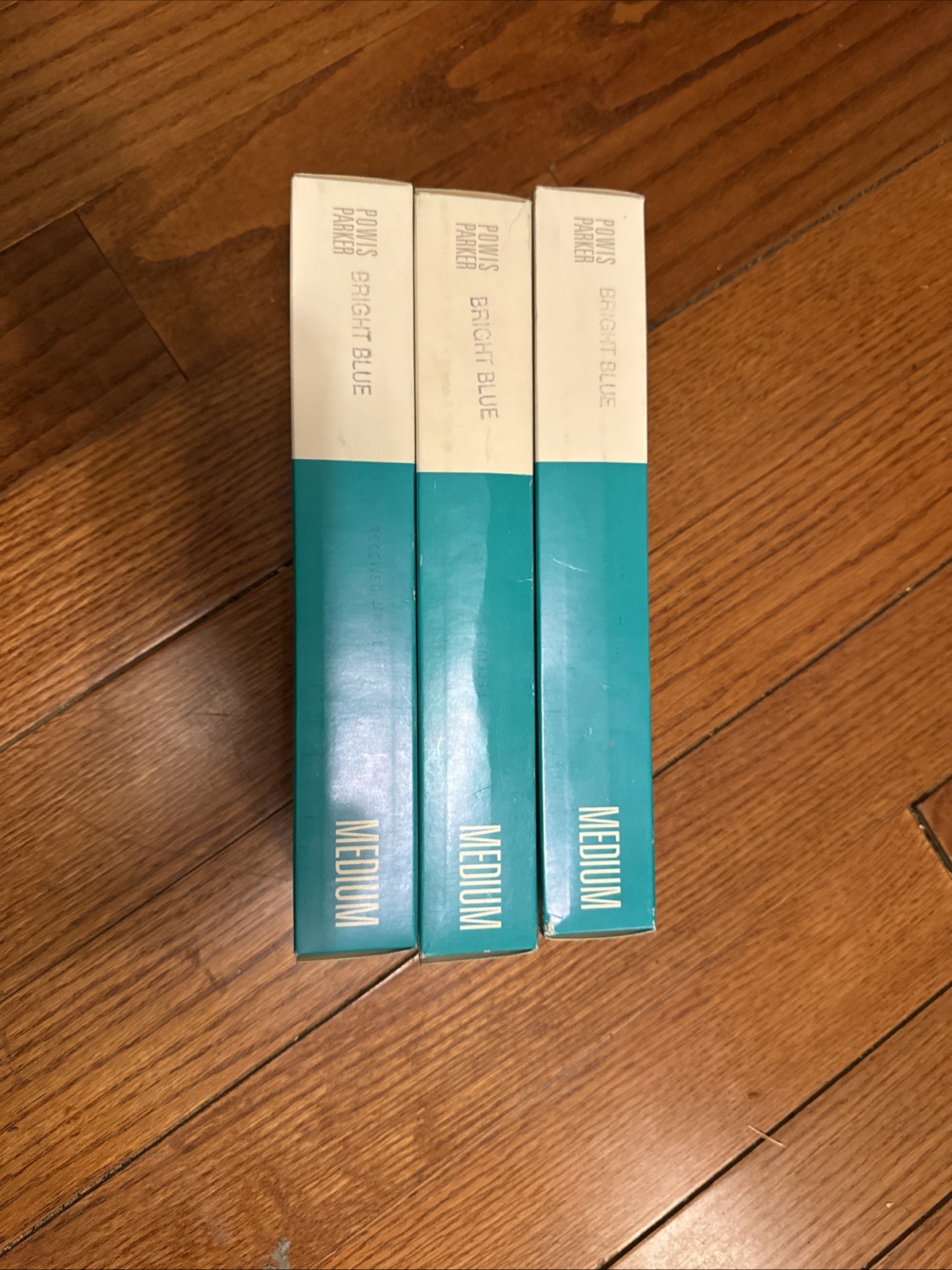 3 Boxes of Powis Parker Bright Blue 100 Binding Stripes Medium Size Fastback