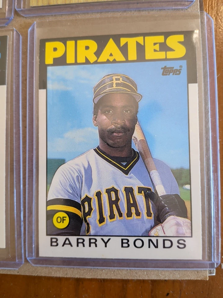 Lote negociado Topps 1986 Barry Bonds, Bo Jackson + 1987 Bonds 1985 Kirby Puckett Foto 2 de 4