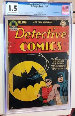 1946 DETECTIVE COMICS #108 CGC 1.5 DC 1st Batsignal cover