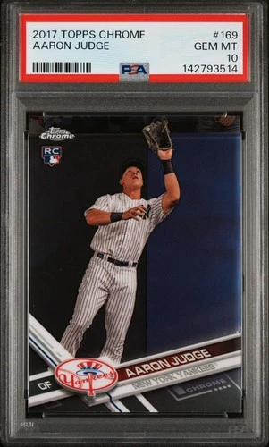 2017 TOPPS CHROME #169 AARON JUDGE ROOKIE RC PSA 10