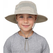 Outdoor Kids Sun Hat UPF 50 Quick Dry Adjustable Bucket Hat Windproof Waterp...