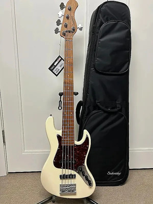 Sadowsky MetroExpress Vintage J/J Bass 5-String with Maple Board - Olympic White