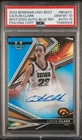 Topps 2022-23 Bowman U Best Caitlin Clark RC Blue Refractor 79/150 PSA10 AUT010