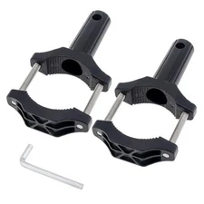 Windance 2pcs Motorcycle Bumper Clamp Bracket, Driving Fog Lights Holder, 