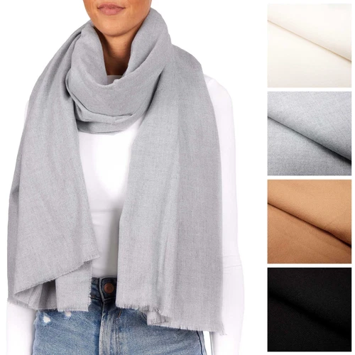 Damen Schal Winter XXL Cashmirillo Uni 100 x 200 cm Stola Pashmina große Schals
