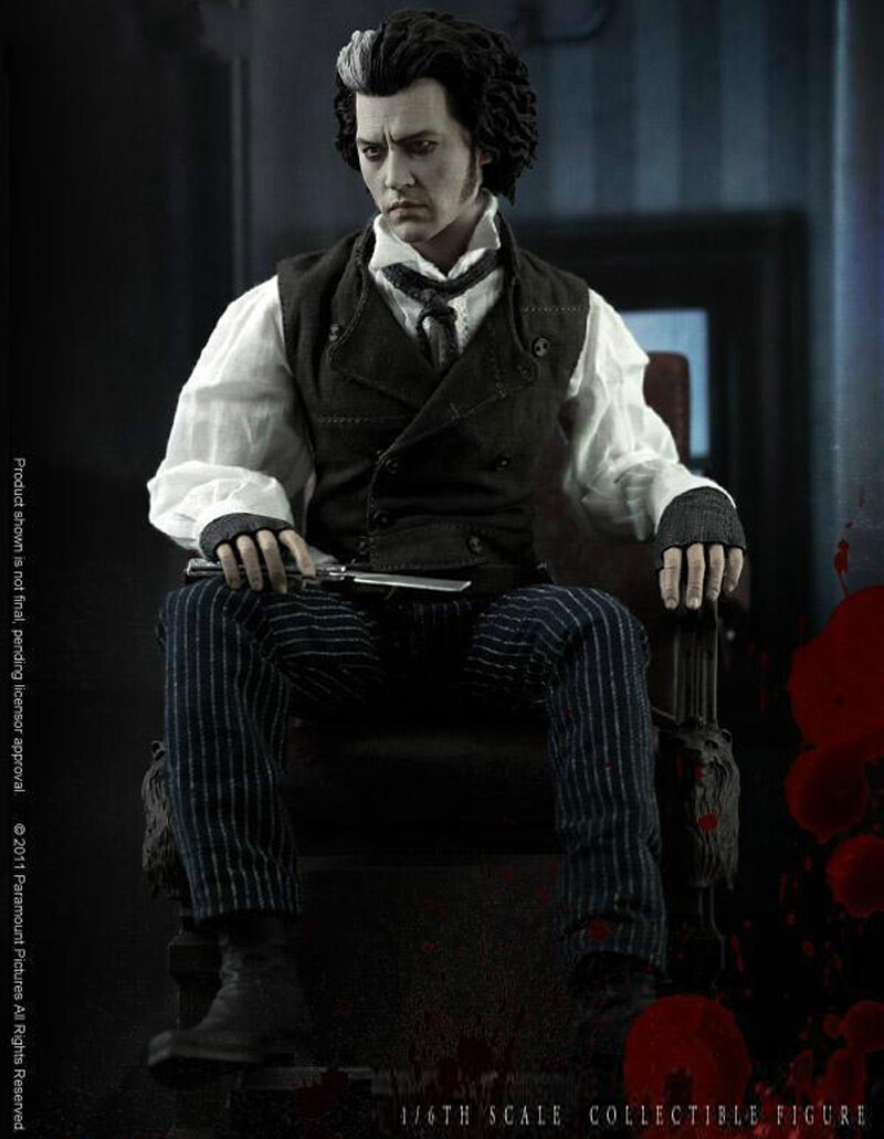 Hot Toys MMS149 Demon Barber Street 1/6 Sweeney Todd Figure Sealed