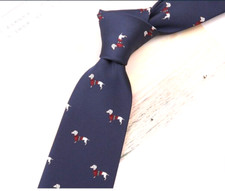 New Classic Polka Dot Red Blue JACQUARD WOVEN 100 Silk Men's Necktie Tie