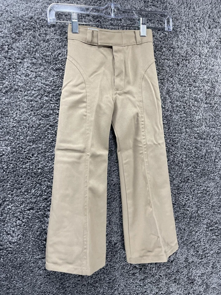 Pantalones acampanados Billy The Kid vintage de prensa permanente para niños talla 6 ajustados años 70 Foto 3 de 4