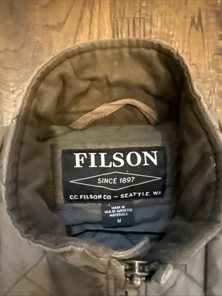 Chaleco Filson Para Mujer M Otter Verde Acolchado Milla Marcador Chaleco Aire Libre Senderismo Trabajo Foto 2 de 4