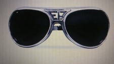 ELVIS PRESLEY SUNGLASSES EP&TCB SILVER 1970s STYLE