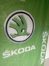 skoda advertising banner tour de france bicycle garage circuit car