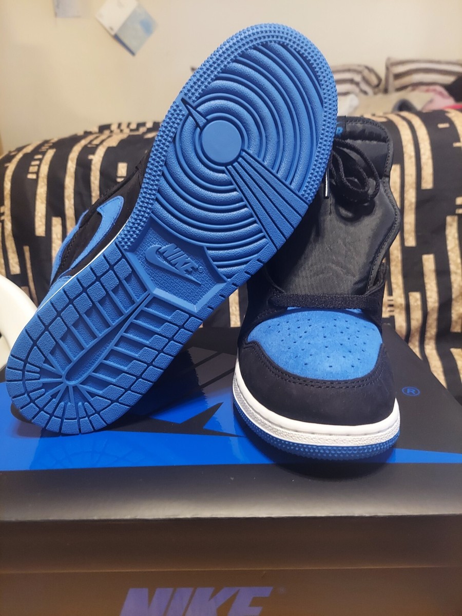 Nike Air Jordan Retro 1 Hi OG Royale Black & Blue Size 7Y