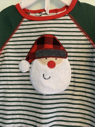 Baby Essentials Infant Boy Santa Christmas Holiday Footed Pajamas Size 6 Months - Picture 2 of 9