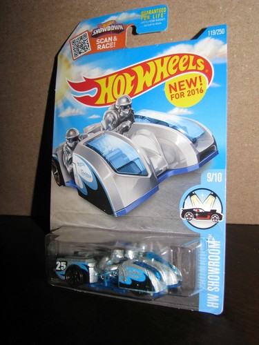 Hot Wheels 2016 #119 HW Showroom #9 SIDE RIPPER Silver/Blue Exclusive Card NEW - Picture 2 of 7