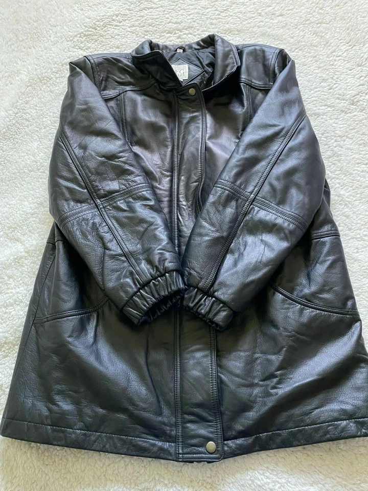 Field Gear мужчин размер M натуральной кожи 3/4 рукав черная куртка (C4) - Изображение 2 из 4