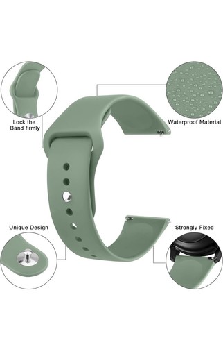 Watch Strap for Garmin Vivoactive 3/3 Music/Venu/Venu 2 Plus/sq/sq 2 Olive Green - Picture 2 of 7