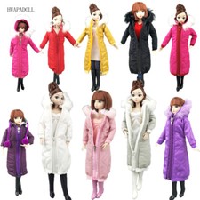 Long Coat for 11.5in. Girl Doll Clothes Hoodie Parka For 1/6 BJD Dolls Jacket