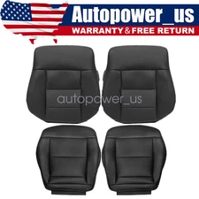 For 2010-2016 Mercedes-Benz E-Class E350 W212 Front Leather Seat Cover Black