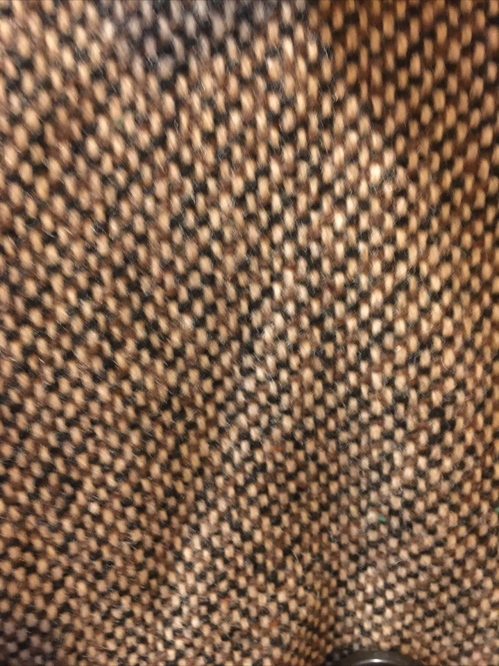 Croft & Barrow Brown Black Cream Plaid Tweed Blazer Coat  Xl - Image 2 of 3