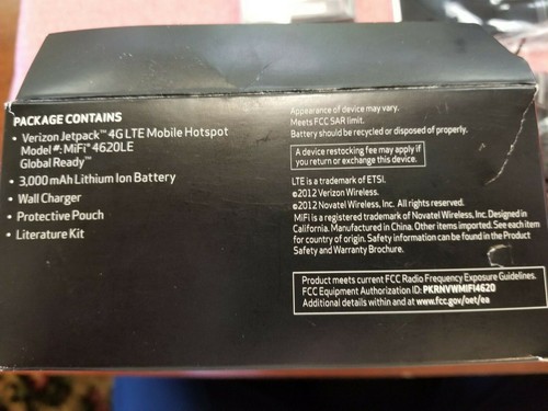 Novatel MiFi 4620L 12 Mbps 10/100 Wireless N Router (C3NOVATELMIFI4620LWIRELESS) - Picture 6 of 6