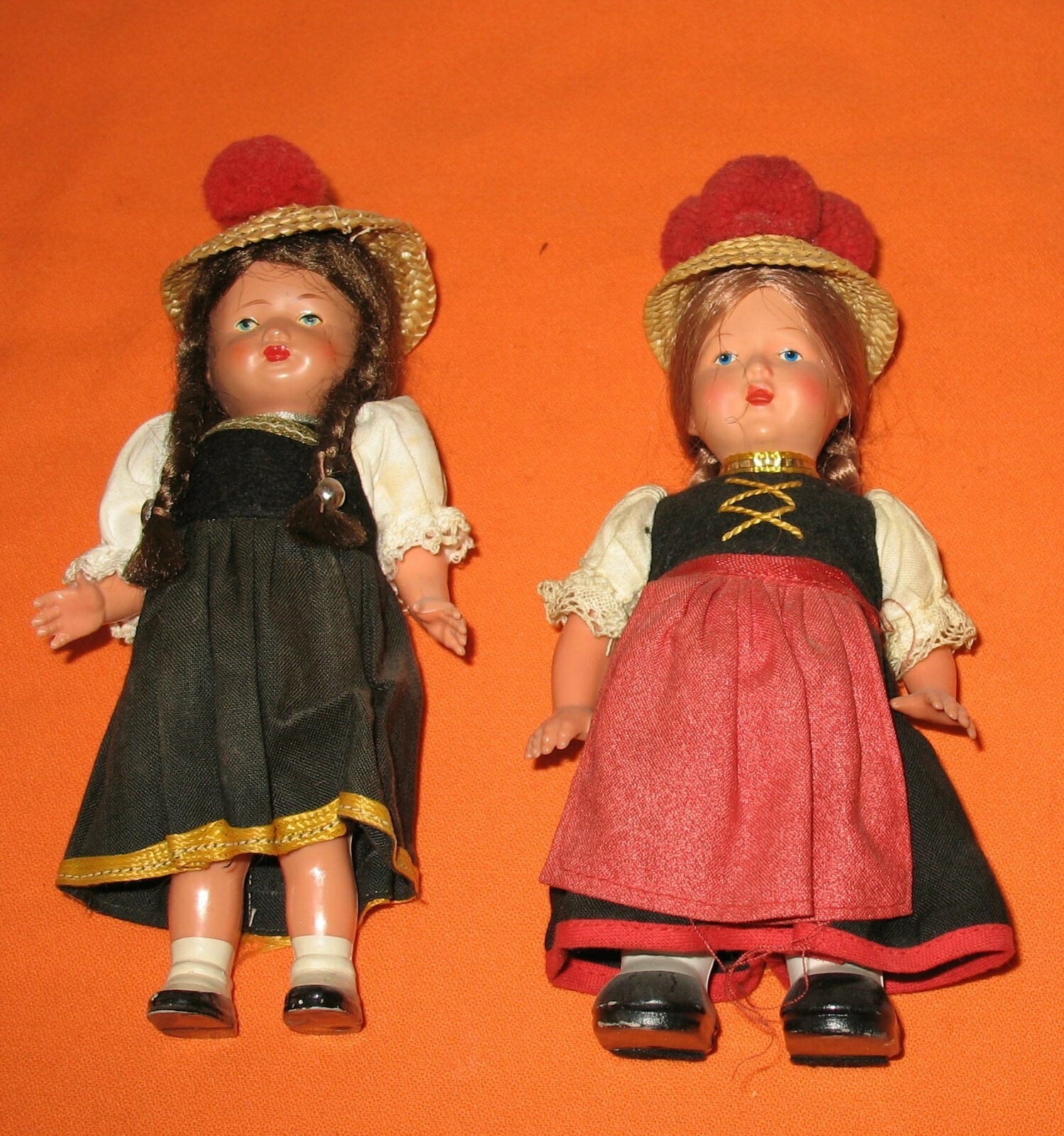 2 Dancing Dolls Black Forest Germany Costume WindUp Vintage eBay