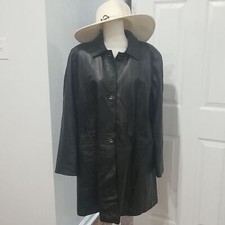Firenze Genuine Black Soft Leather Fodera Jacket Size L