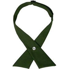 Adjustable Criss-Cross Bowtie School Uniform Pre Tied Bows for Army Green