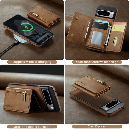 For Google Pixel 9 8 Pro XL Shockproof Detachable Wallet Case Magnetic Cover - Picture 52 of 79