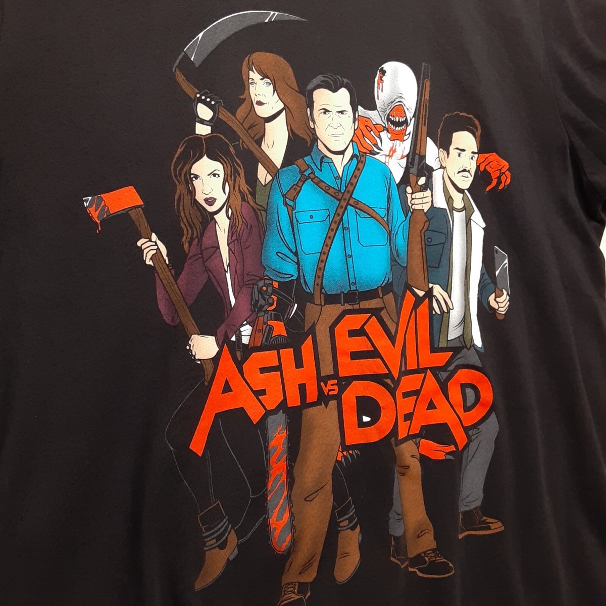Ash Vs. Evil Dead Mens Crew Neck Graphic T-Shirt/Black