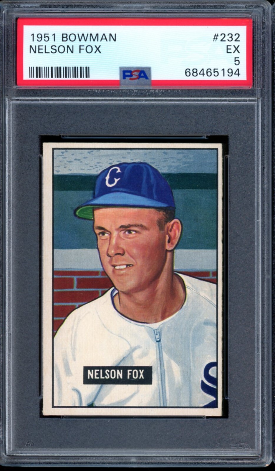 1951 Bowman Baseball #232 Nelson Fox PSA 5