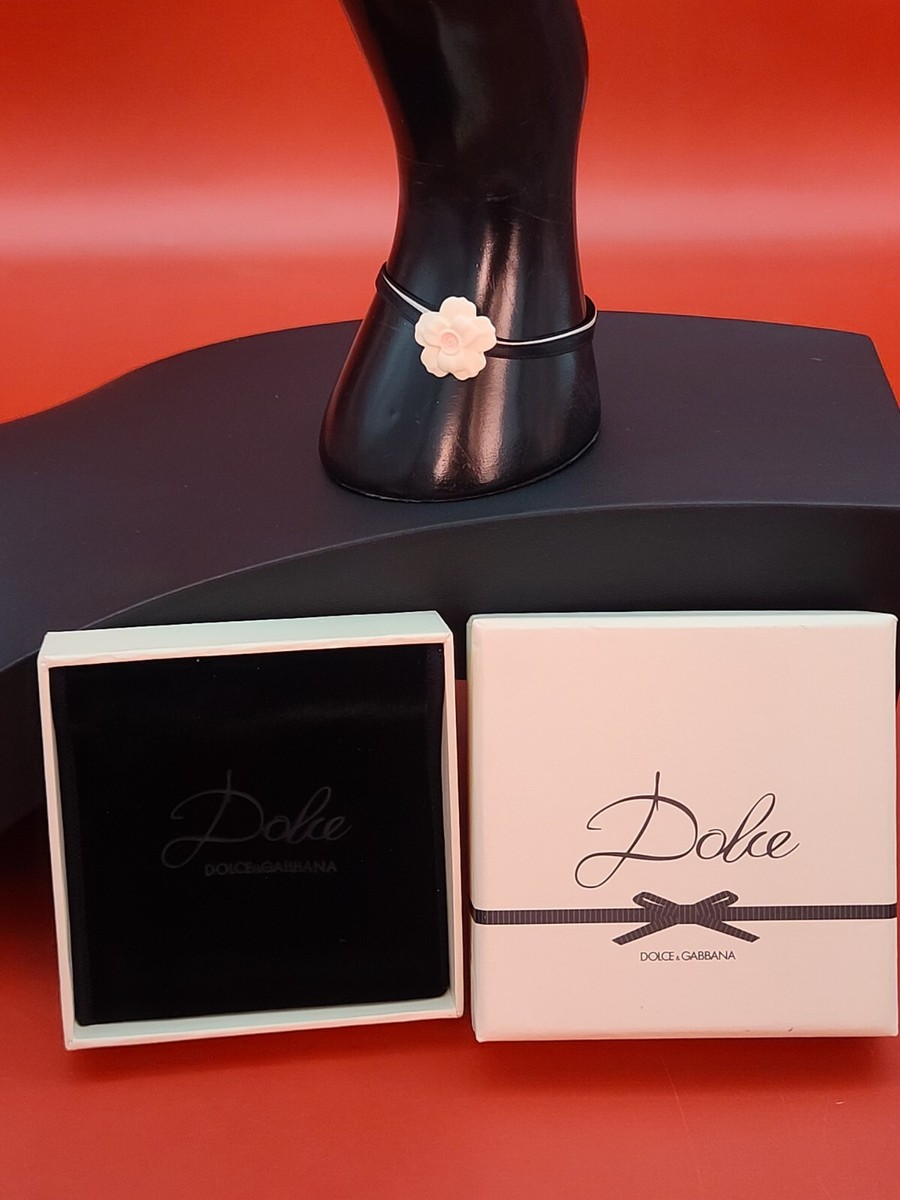 Dolce And Gabbana Flower Ribbon Bracelet With Pouch And Box Dolce And Gabbana Flower Ribbon Bracelet With Pouch And Box