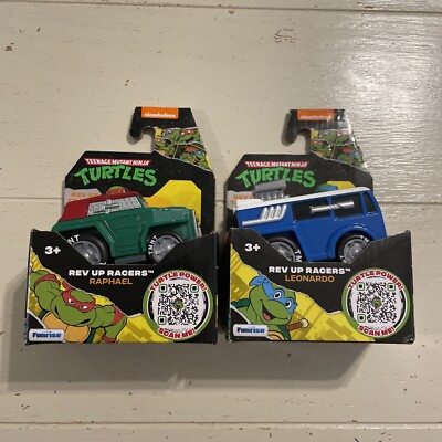 Teenage Mutant Ninja Turtles Rev Up Racers Lot of 2  TMNT Raphael Leonardo