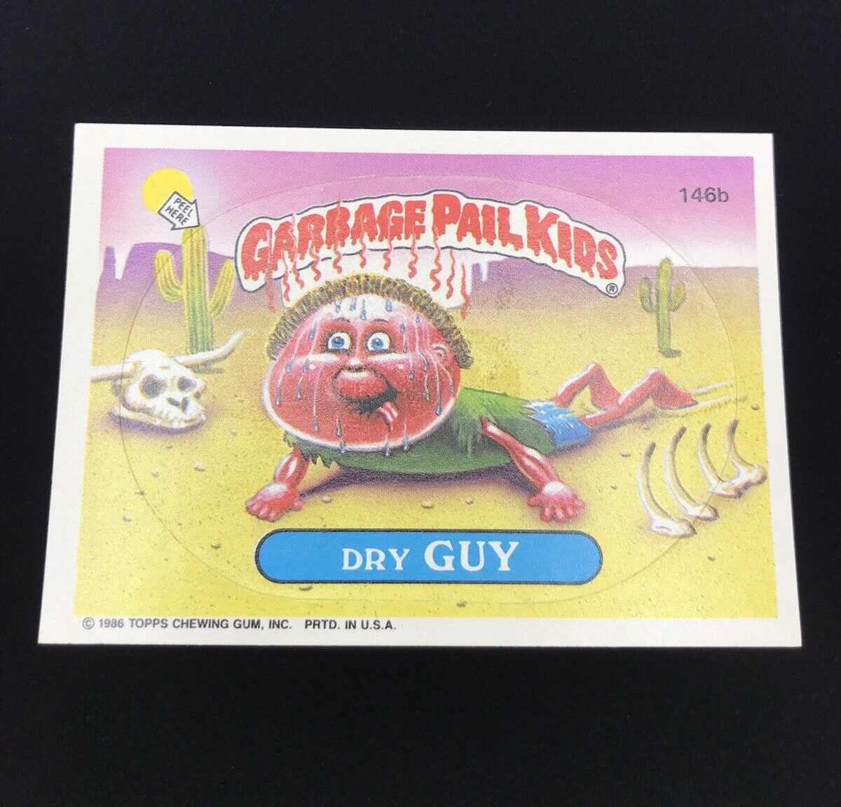 Dry Guy Topps Garbage Pail Kids Series 4 1986 GPK Sticker Card 146b B