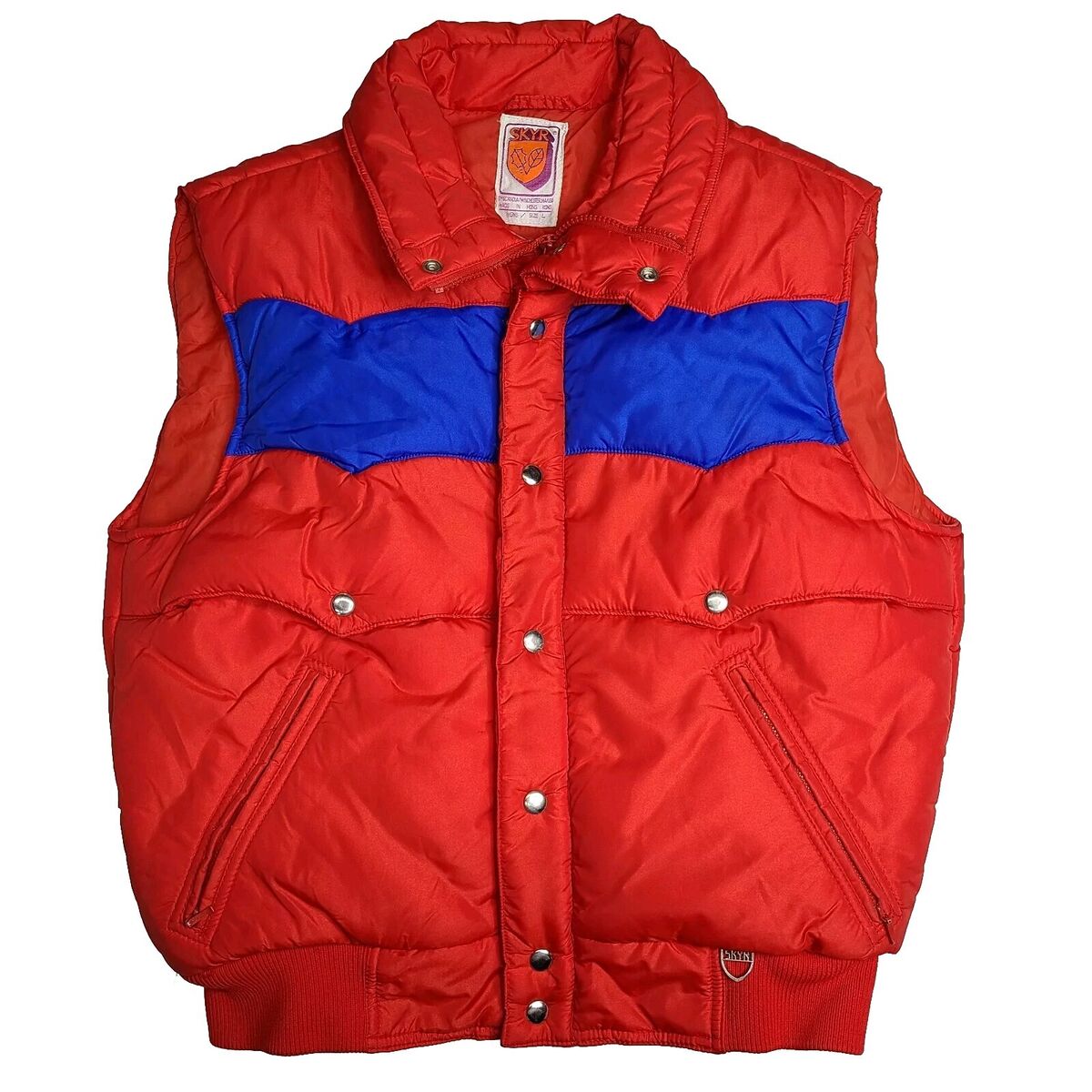 Vintage SKYR By Scandia Red Sleeveless Full Zip Puffer Vest Vintage SKYR By Scandia Red Sleeveless Full Zip Puffer Vest