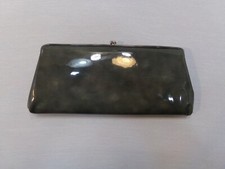 Vintage HL Harry Levine Grey Patent Clutch with Kiss Locks