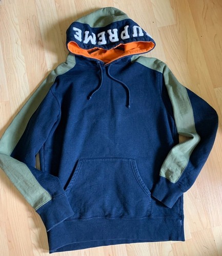 supreme paneled hoodie