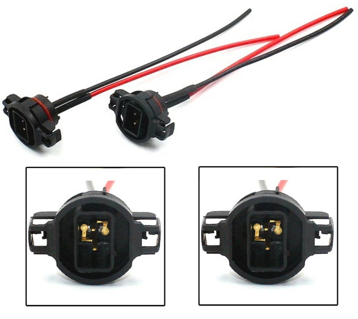 Wire Pigtail Male PSX24W 2504 Two Harness Fog Light Bulb