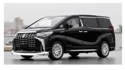 Toyota Alphard Minivan 1:18 schwarz, viele Funktionen, Licht, elektrisch