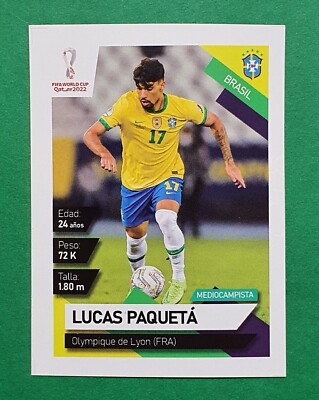 2022 EO South America Qualifiers FIFA Qatar #056 LUCAS PAQUETA Brazil Sticker