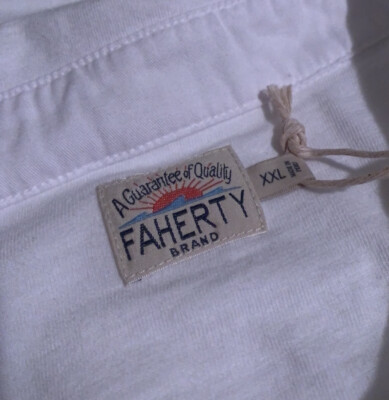 Camicia Faherty Uomo Taglia 2XL – Bianca, Manica Lunga, In Cotone – Modello Knit Seasons - Foto 2